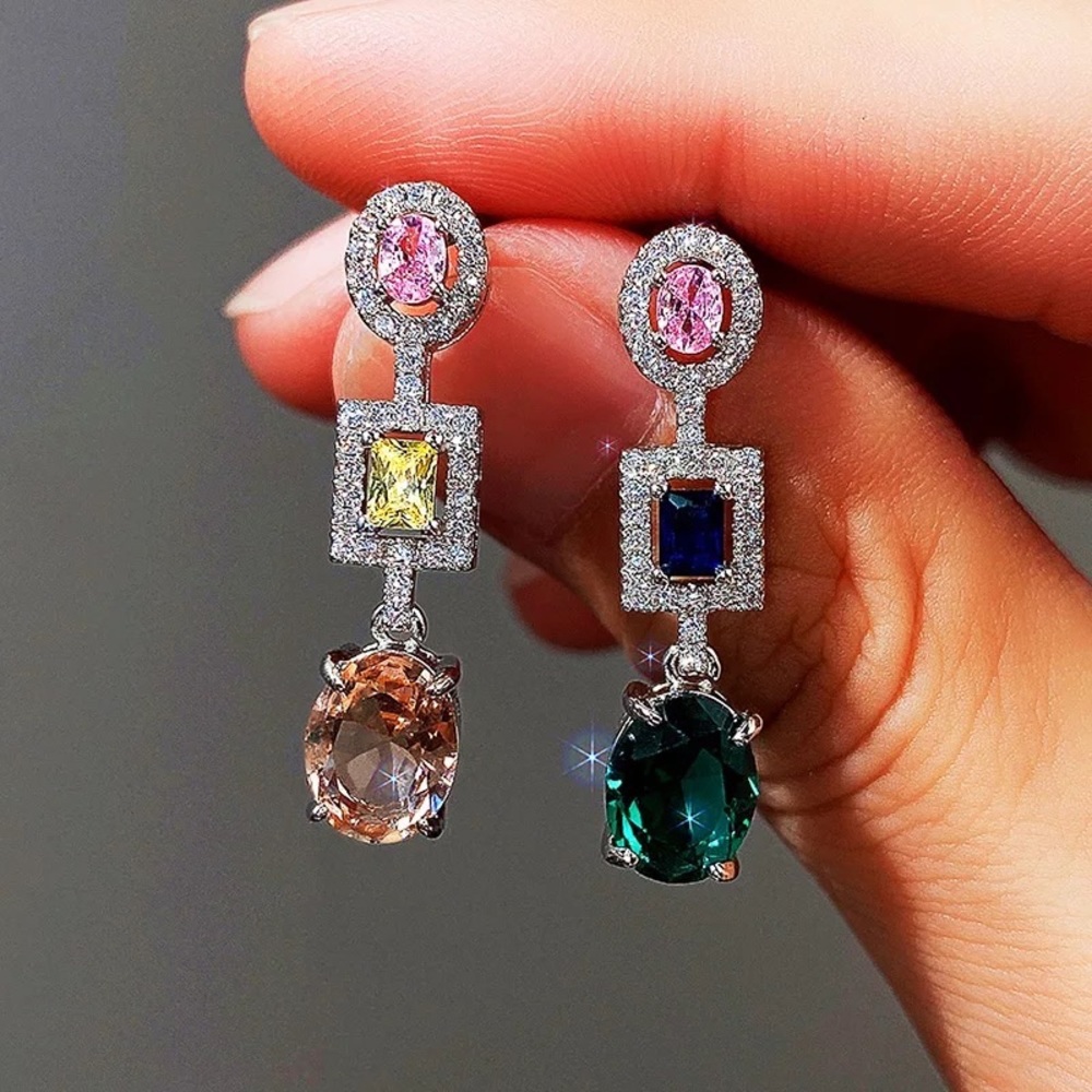 Gem Stone Earrings - Picture 3 of 10